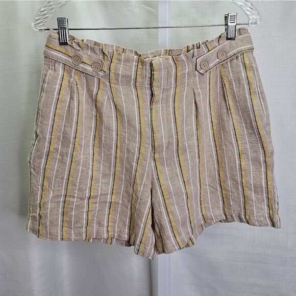 Definitions by d. jeans Striped Flowy Linen Shorts Size Medium - Picture 1 of 10